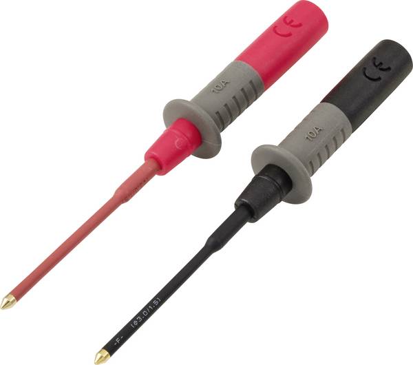 VOLTCRAFT MSS-140 Sicherheits-Prüfspitzen-Set Buchse 4 mm 10 A CAT III 600 V 2.8 mm gold 1 Paar für Leistungsschutzschalter