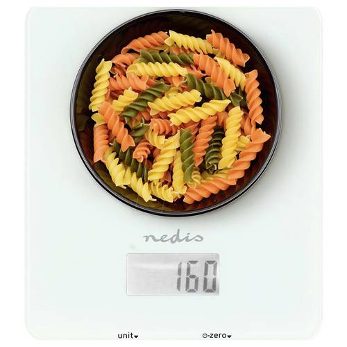 Nedis KASC800WTW Digitale Küchenwaage digital Wägebereich (max.)=5 kg Weiß 191 x 166 x 19