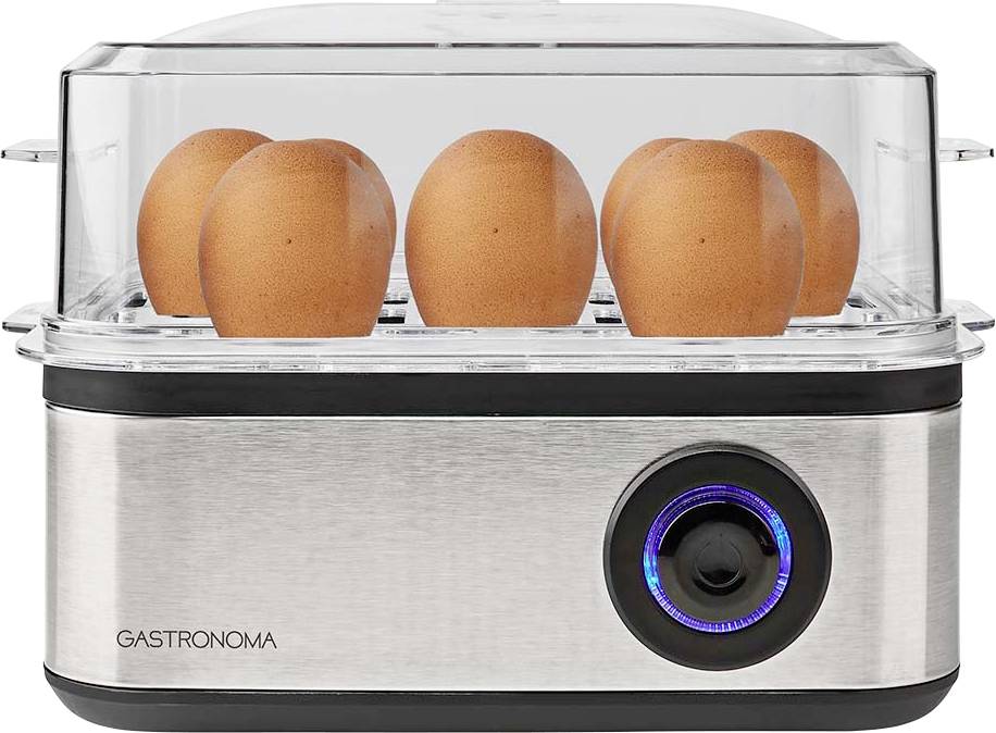 Gastronoma 18270102 Eierkocher Schwarz, Silber