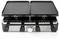 Doppelter Elektrogrill mit vier auswechselbaren Platten und einstellbarem Temperaturregler, geeignet zum Grillen verschiedener Lebensmittel.