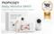 'Momcozy Baby Monitor BM01' Paket und Monitor mit Auszeichnungsetiketten: 'Bester Babymonitor' und 'Mutter & Baby Awards 2025 Bronze.'