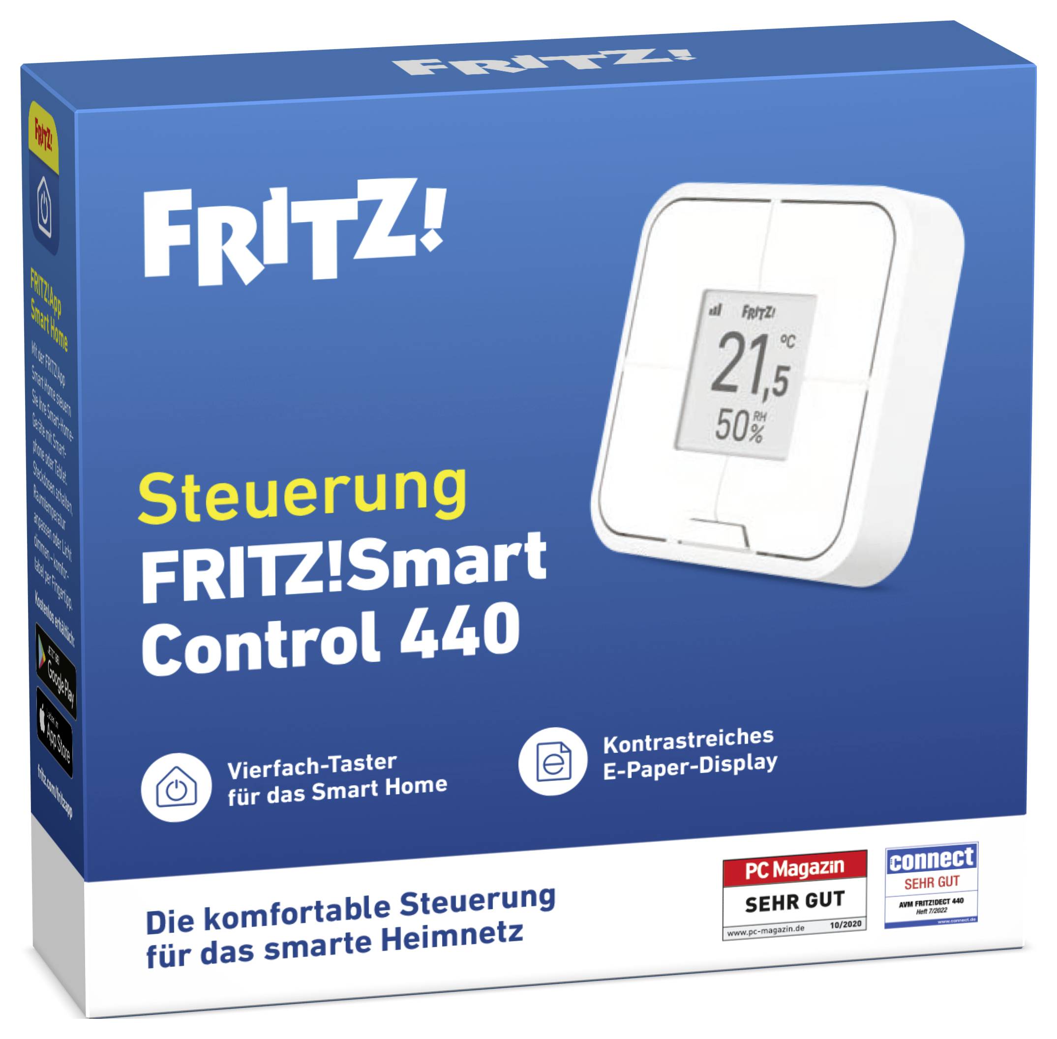 FRITZ! Smart Control 440 20003121 DECT ULE Wandschalter mit Display Innenbereich-6