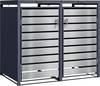 Phoenix GB2213ASK Series GB Mülltonnenbox Silber 240 l 2 Mülltonnen
