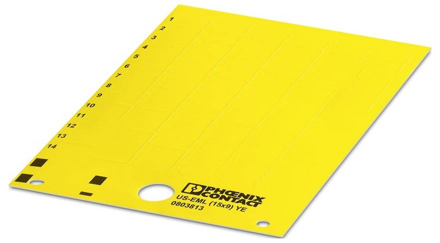 Phoenix Contact 0803813 US-EML (15X9) YE Etikett 9 x 15 mm Anzahl Etiketten: 84