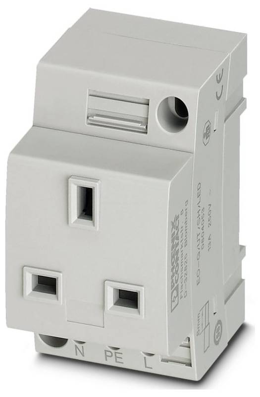 Steckdose Phoenix Contact EO-G/UT/SH/LED Grau Steckdose 5 St.