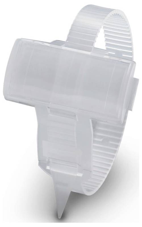 Ein schwarzes Kunststoffgehäuse, offen dargestellt um sein Inneres und Befestigungslöcher zu zeigen, wahrscheinlich zur Unterbringung von elektronischen Komponenten oder Geräten verwendet.