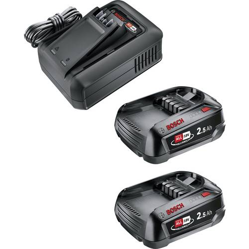 GARDENA 14914-20 Starter Kit QC AL 18V-44 + 2 x 2,5 Ah SoC Werkzeug-Akku und Ladegerät 18 V 2.5 Ah Li-Ion