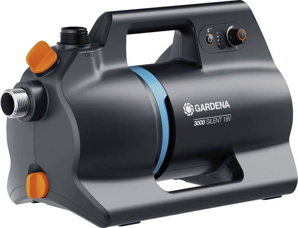 GARDENA Akku-Gartenpumpe 3000 Silent 18V P4A Ready-To-Use Set Akku-Gartenpumpe  3000 l/h