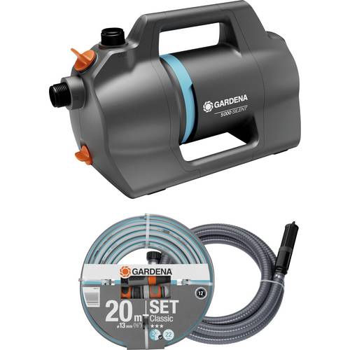 GARDENA Gartenpumpe 5000 Silent Set Gartenpumpen-Set 5.100 l/h