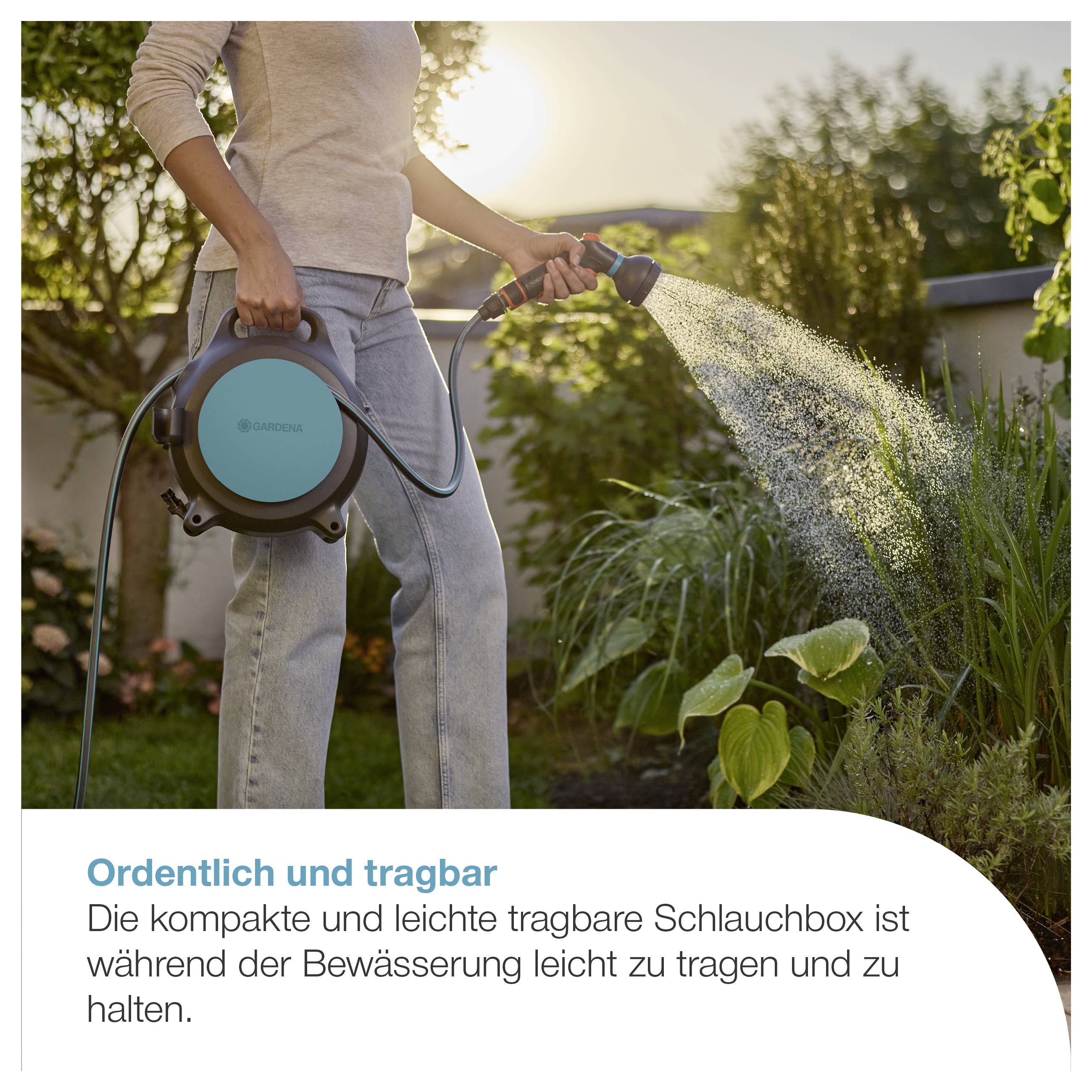 GARDENA 18690-20 Mobile Schlauchbox MoveMatic, 12 m + 1,5 m Gartenschlauchaufroller 270 mm 1/3 Zoll 1 St. 5-farbig-4