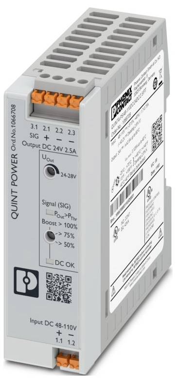 Phoenix Contact 1066708 DC/DC-Wandler 24 V/DC 2.5 A Inhalt 1 St.-0