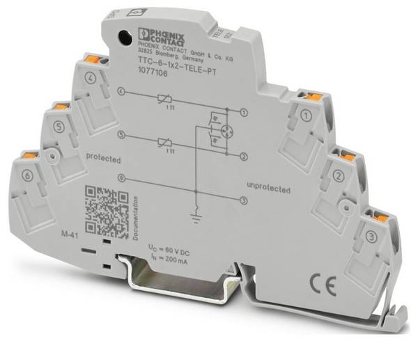 Phoenix Contact 1077106 TTC-6-1X2-TELE-PT Überspannungsschutzgerät   10 kA  1 St.