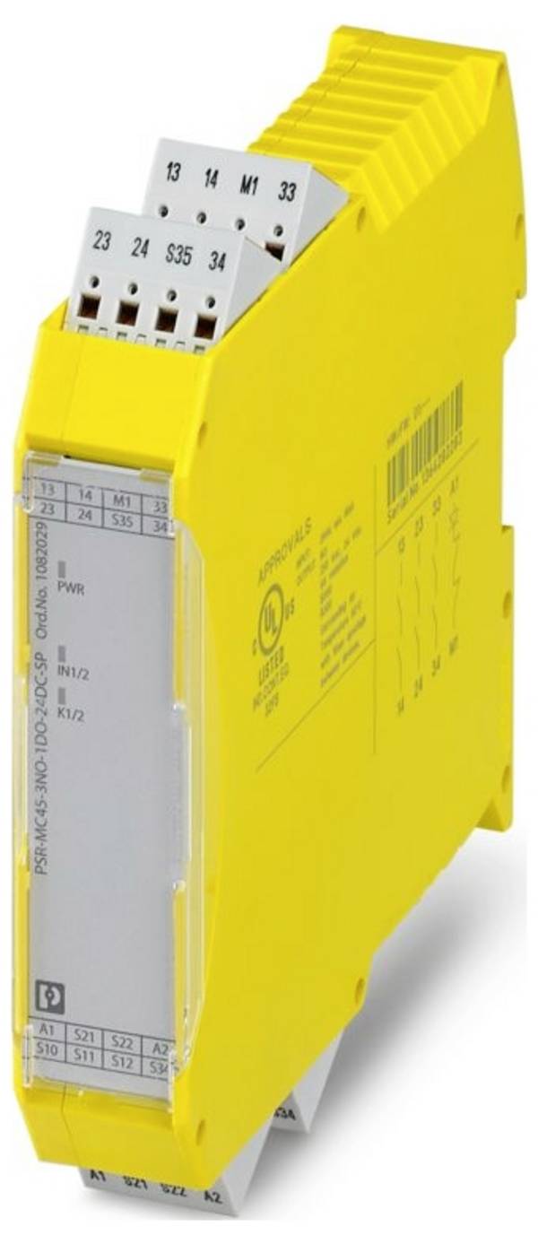 Sicherheitsrelais PSR-MC45-3NO-1DO-24DC-SP Phoenix Contact Betriebsspannung: 24 V/DC  (B x H x T) 22.5 x 117.4 x 114.5 mm  1 St.