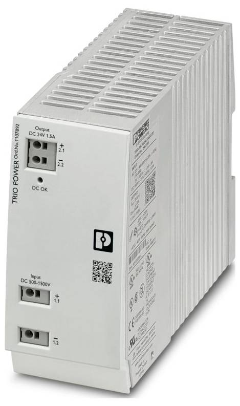 Phoenix Contact 1107892 DC/DC-Wandler 24 V/DC 1.5 A Inhalt 1 St.