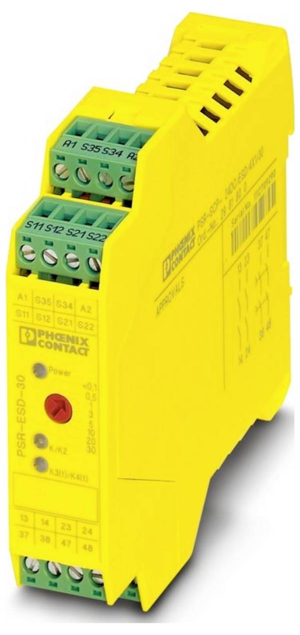 Sicherheitsrelais PSR-SCP-24DC/ESD/4X1/30-SET35 Phoenix Contact Betriebsspannung: 24 V/DC 2 Schließer (B x H x T) 22.5 x 99 x 114.5 mm  1 St.