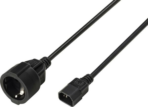 Sygonix SY-7154200 Strom Anschlusskabel Schwarz 0.30 m