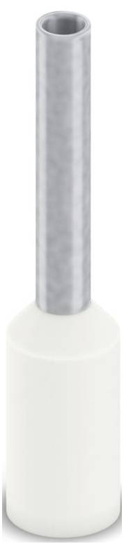 Eine weiße zylindrische Flasche mit einem hohen, schmalen, silbernen Verschluss, typischerweise zum Lagern von Flüssigkeiten verwendet.