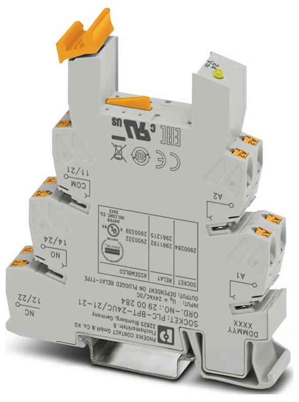 Phoenix Contact PLC-BPT- 24UC/21-21 Relaissockel (B x H x T) 14 x 80 x 94 mm 10 St.