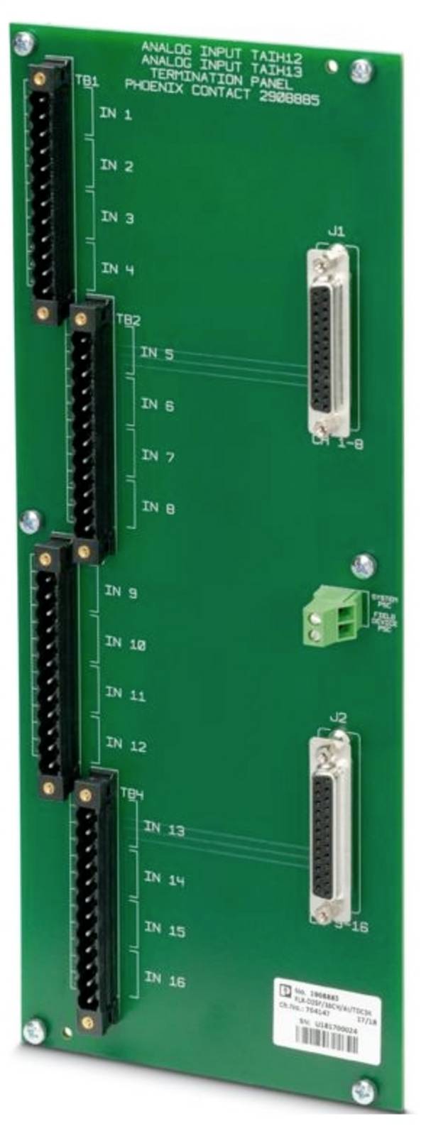 Übergabemodul Phoenix Contact 2908885 FLX-D25F/16CH/AI/TDC3K Inhalt: 1 St.