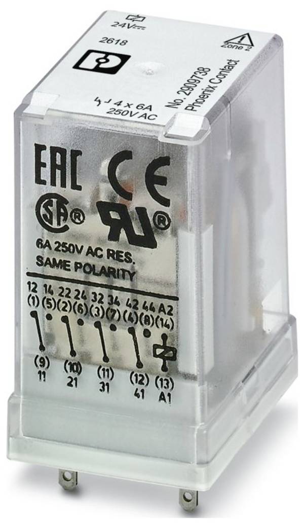 Phoenix Contact REL-IR4/24DC/4X21/EX Industrierelais Nennspannung: 24 V/DC  4 Wechsler Single 1 St.