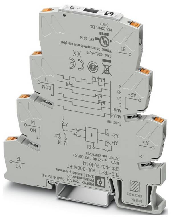Phoenix Contact 2910141 PLC-TR-1T-MUL-300M-PT Zeitrelais Multifunktional 24 V/DC 1 St. Zeitbereich: 0.1 s - 300 min 1 Wechsler Piece