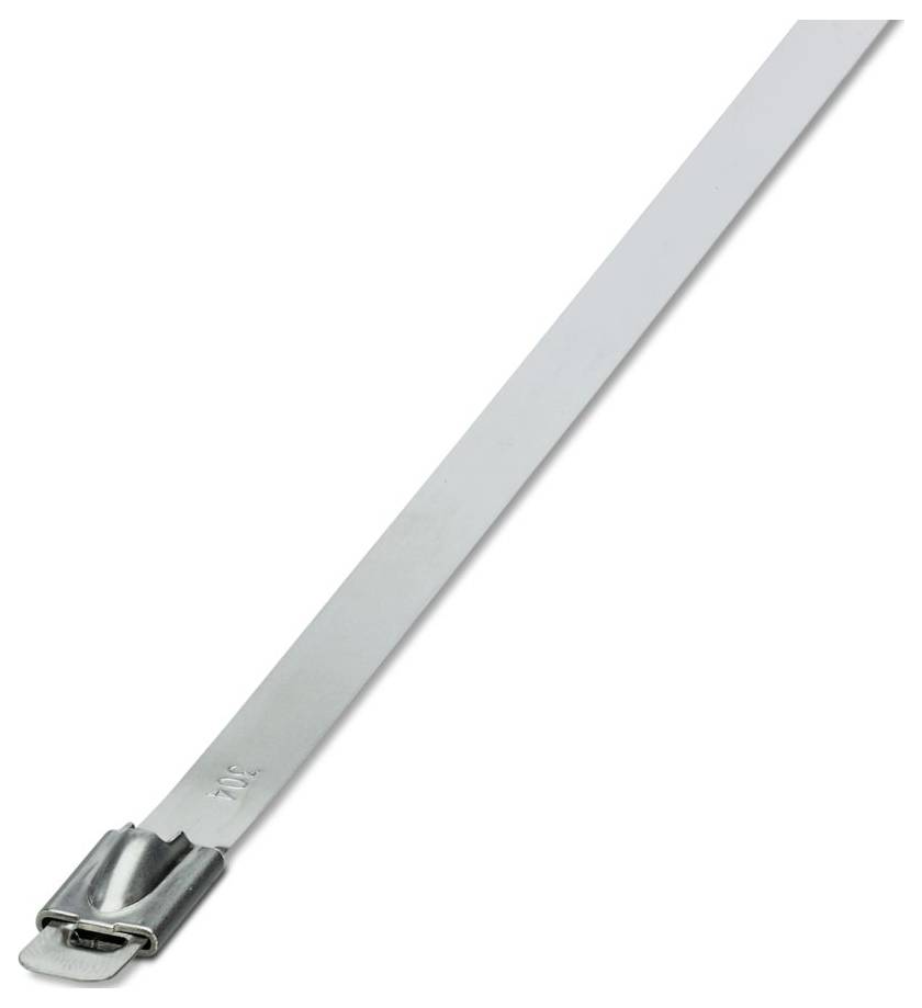 Phoenix Contact 3240725 WT-STEEL S 7,9X838 Kabelbinder 838 mm 7.9 mm Silber mit MIL-Zulassung, mit Kugelverschluss 100 St.