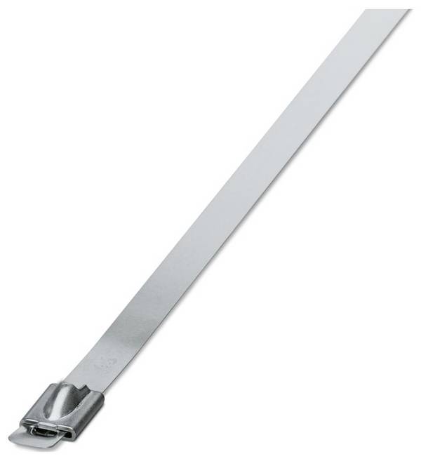 Phoenix Contact 3240829 WT-STEEL SH 7,9X520 Kabelbinder 520 mm 7.9 mm Silber mit Kugelverschluss, mit MIL-Zulassung 100 St.