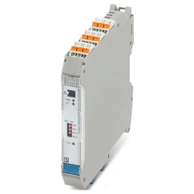 Eine weiße Schachtel für "VISU+ SCADA Visualization" von Phoenix Contact, mit Grafiken für industrielle Kontrollsysteme und dem Logo des Unternehmens.
