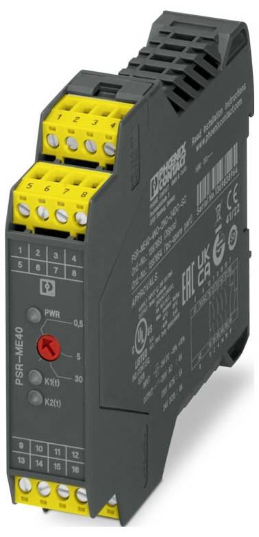 Sicherheitsrelais PSR-ME40-4NO-2NC-24DC-SC Phoenix Contact Betriebsspannung: 24 V/DC (B x H x T) 22.5 x 112.2 x 114.5 mm 1 St.