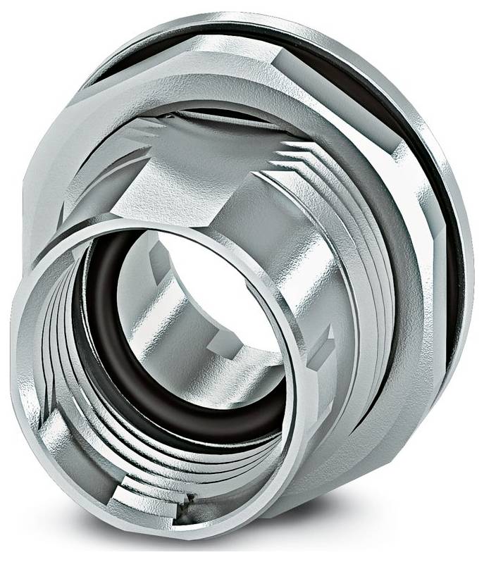 Eine Metallrohrmuffe mit Gewinde auf der Innen- und Außenfläche, die zum Verbinden von Rohren in Sanitär- oder Industrieanwendungen konzipiert ist.