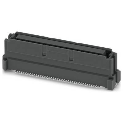 Ein schwarzer, rechteckiger Computerverbinder mit mehreren kleinen Metallstiften, typischerweise zum Verbinden von internen Komponenten auf Leiterplatten verwendet.