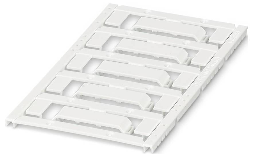 Eine Serie von weißen, rechteckigen, flachen Kunststoffbehältern, die in einem Raster angeordnet sind und zum Organisieren oder Lagern kleiner Gegenstände verwendet werden.