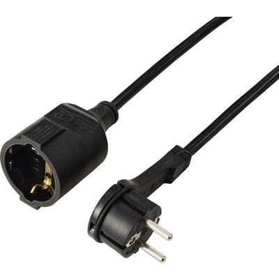 'Europäischer Stecker und Steckdose an einem Kabel, das eine elektrische Verbindungsvorrichtung zeigt.'