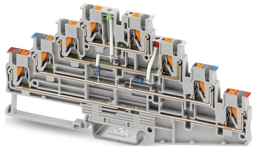 Phoenix Contact 1336352 Mehrstockklemme Push-In-Klemme Grau 50 St.
