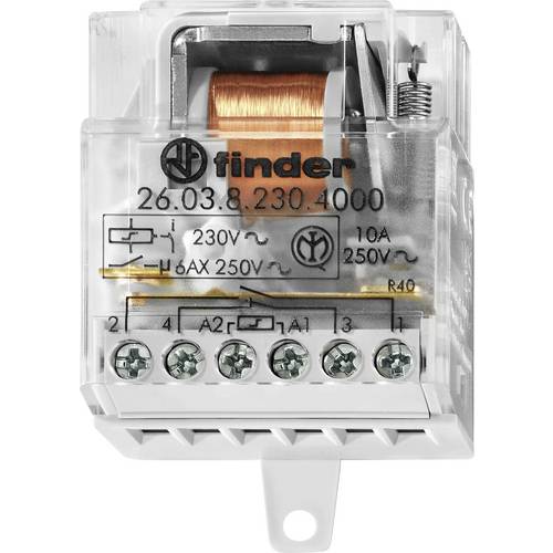 Stromstoß-Schalter Unterputz Finder 26.03.8.110.4000 1 Schließer, 1 Öffner 110 V/AC 10 A 2500 VA 1 St.