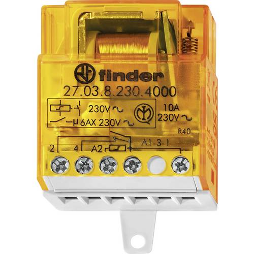 Stromstoß-Schalter Unterputz Finder 27.06.8.230.4000 2 Schließer 230 V/AC 10 A 2300 VA 1 St.