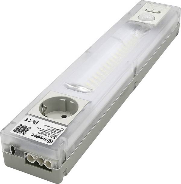 Finder Schaltschrankleuchte LED-Leuchte für den Schaltschrank mit Schuko-Steckdose Transparent, Weiß 6 W 1000 lm 120 ° 230 V/AC (L x B x H) 360 x 64 x 43 mm 1 St.