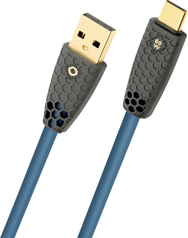 Oehlbach USB-Kabel USB-C® Stecker, USB-A Stecker 1 m Petrol Geflechtschirm, TPE-Mantel D1C9578
