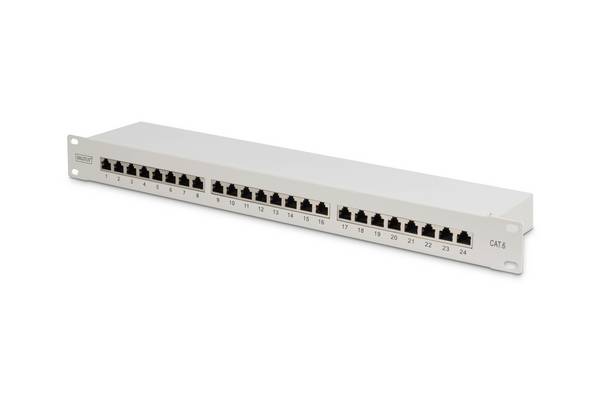 DIGITUS Patch Panel RJ-45 X 24 Grau RAL 7035 1U Ports
