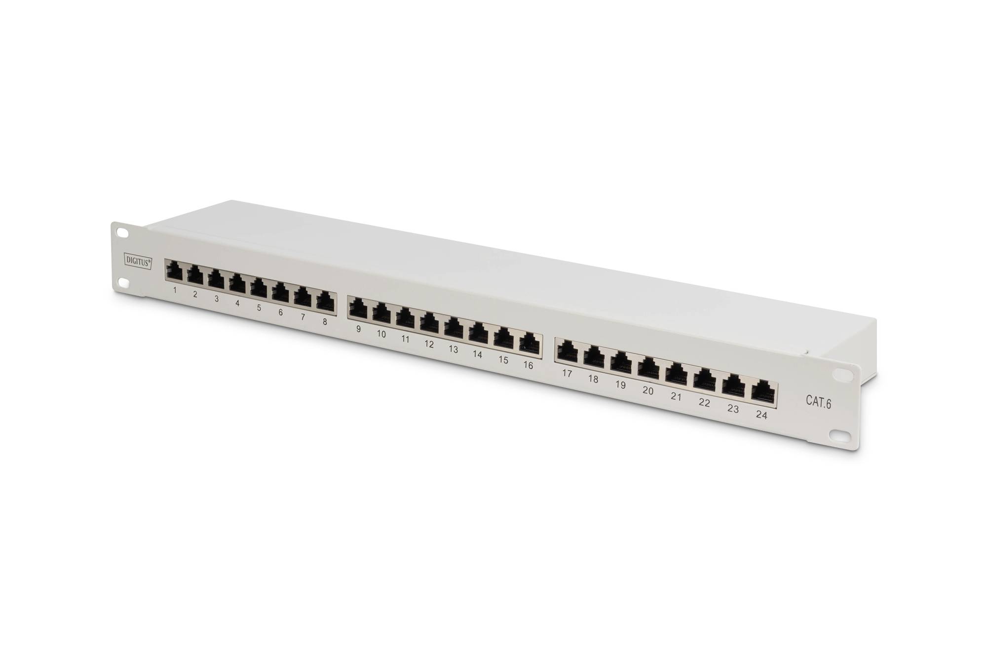 DIGITUS Patch Panel RJ-45 X 24 Grau RAL 7035 1U Ports-0