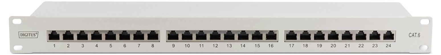 DIGITUS Patch Panel RJ-45 X 24 Grau RAL 7035 1U Ports-1