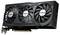 Eine schwarze Gigabyte-Grafikkarte mit drei Kühlventilatoren und PCIe-Anschluss, Schrägansicht.