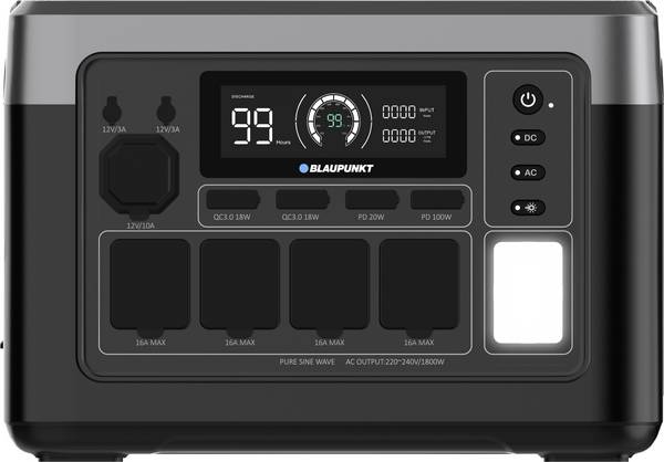Blaupunkt JuiceBox 1000 Powerstation 320 Ah Fast Charge, SuperCharge LiPo USB-A (USB 3.0), USB-C®, Zigarettenanzünder-Buchse