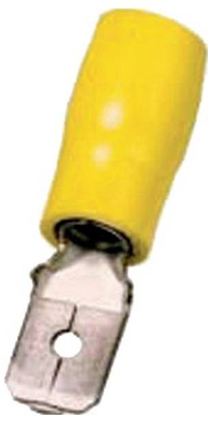 Intercable 180932 Flachstecker verzinnt Steckbreite: 6.3 mm Steckdicke: 0.8 mm Teilisoliert Gelb 1 St.