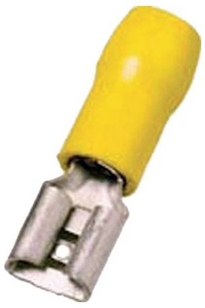 Intercable 181354 Flachsteckhülse verzinnt Steckbreite: 2.8 mm Steckdicke: 0.5 mm Teilisoliert Gelb 1 St.