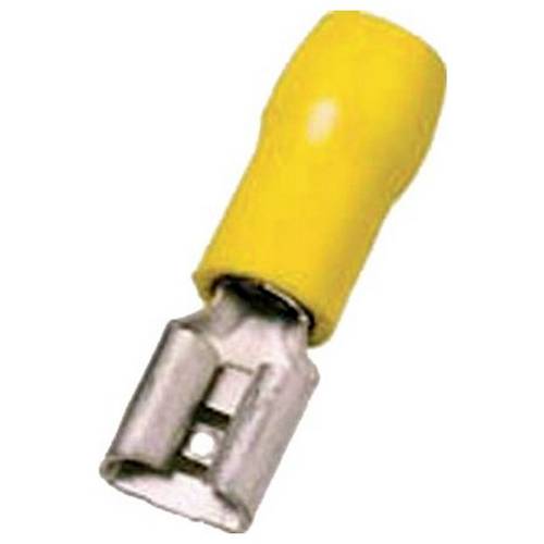 Intercable 181354 Flachsteckhülse verzinnt Steckbreite: 2.8 mm Steckdicke: 0.5 mm Teilisoliert Gelb 1 St.