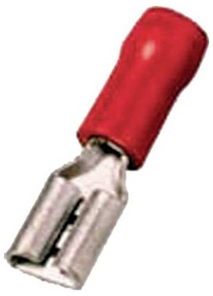 Intercable 180834 Flachsteckhülse verzinnt Steckbreite: 4.8 mm Steckdicke: 0.5 mm Teilisoliert Rot 1 St.