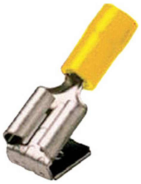 Intercable 181452 Steckverteiler verzinnt Steckbreite: 6.3 mm Steckdicke: 0.8 mm Teilisoliert Gelb 1 St.