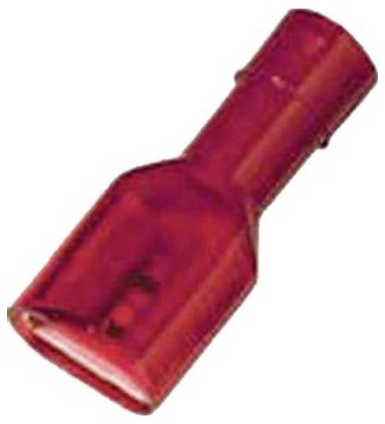 Intercable 180824 Flachsteckhülse Steckbreite: 2.8 mm Steckdicke: 0.5 mm Vollisoliert Rot 1 St.