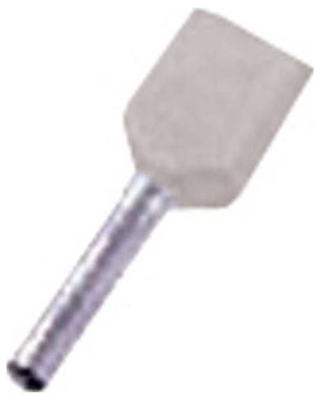 Intercable 180739 Zwillings-Aderendhülse Teilisoliert Grau 1 St.